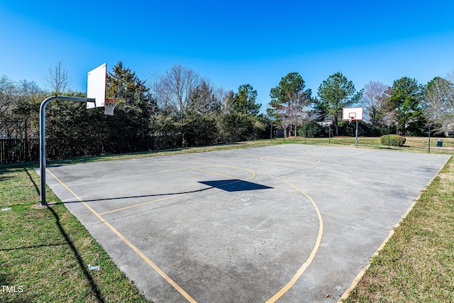 view of basketball court with community basketball court