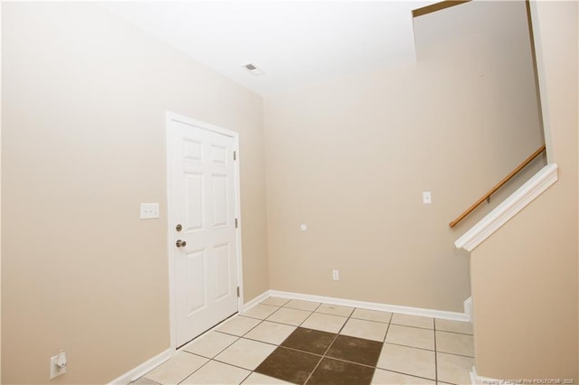 440 Moss Pink Dr, Vass, NC 28394 - foyer featuring light tile patterned floors, baseboards, and visible vents
