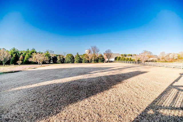 view of street featuring a rural view and driveway