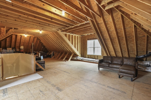 view of attic