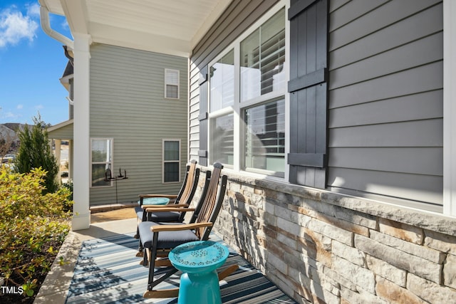 view of patio with a porch