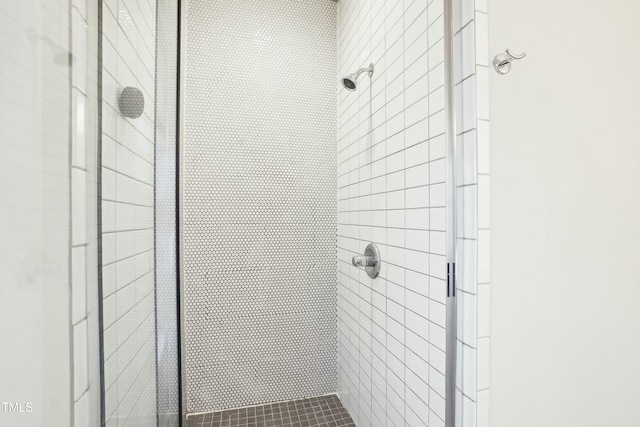 bathroom featuring a shower stall