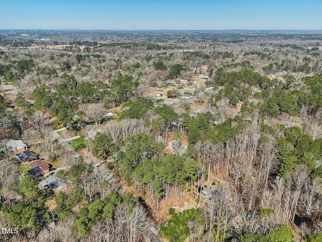 aerial view featuring a forest view