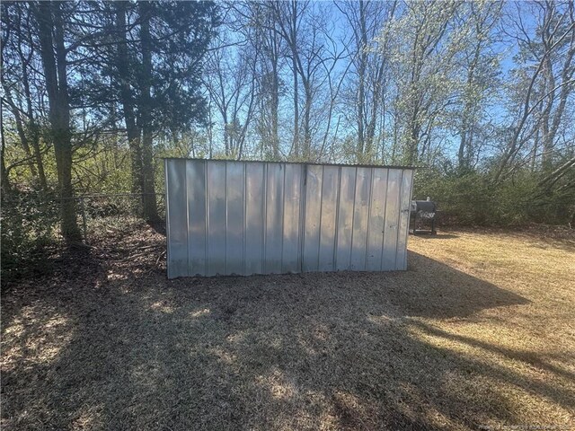 view of shed