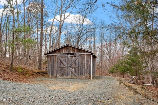 view of shed