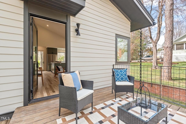 view of wooden deck