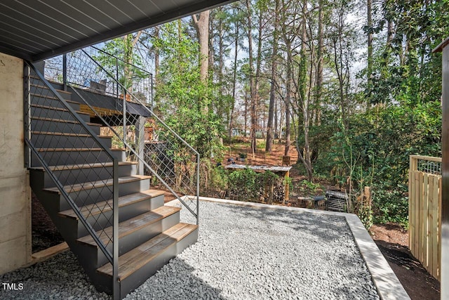 view of yard with stairway