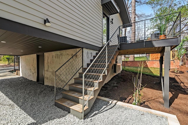 exterior space with stairs