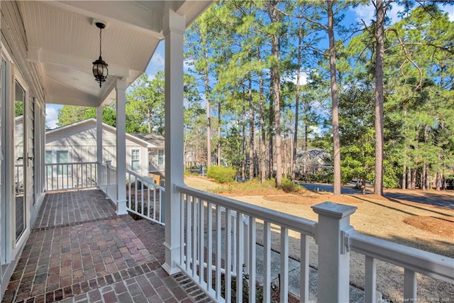 balcony with a porch