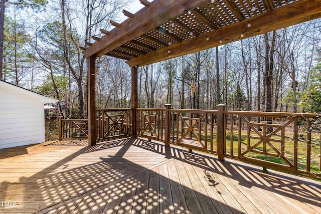 deck with a pergola