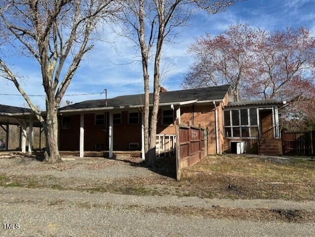 view of front of property with brick siding