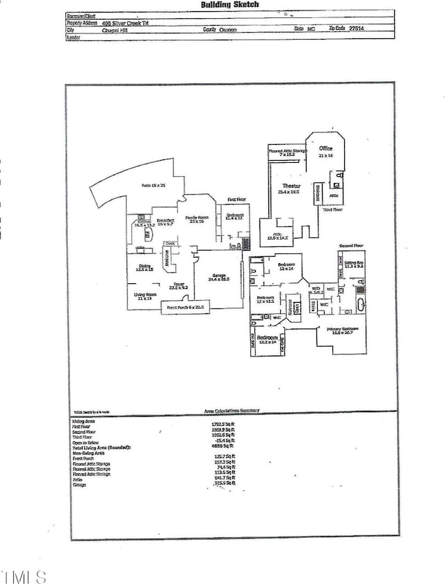 405 Silver Creek Trl, Chapel Hill, NC 27514 - view of floor plan / room layout