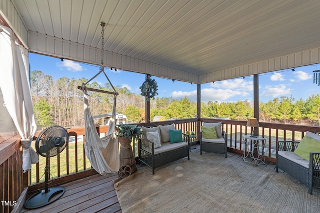 view of sunroom