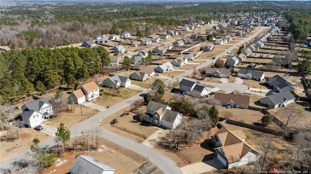 bird's eye view with a residential view