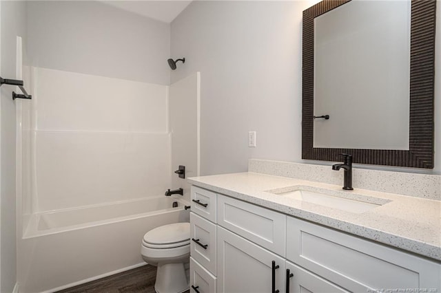 5814 James Allen Ln, Stedman, NC 28391 - bathroom with vanity, bathtub / shower combination, and wood finished floors