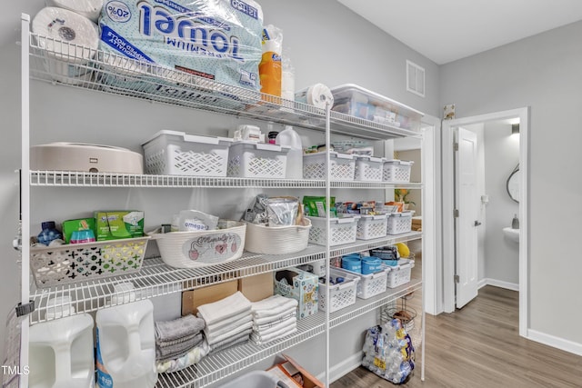 pantry with visible vents