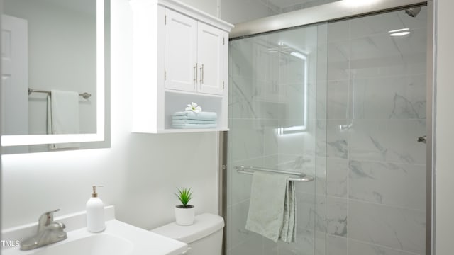800 Pritchard Avenue Extension Unit H3, Chapel Hill, NC 27516 - full bathroom featuring a marble finish shower, toilet, and vanity