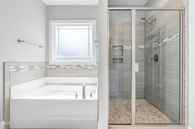 238 Ashpole Trl, Clayton, NC 27520 - full bathroom with a stall shower and a bath