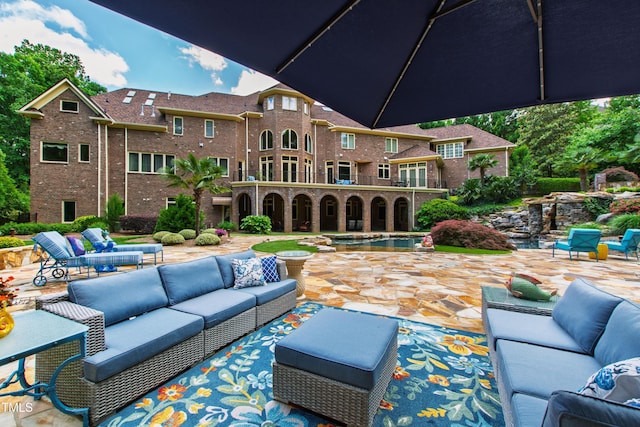 2421 Acanthus Dr, Wake Forest, NC 27587 - view of patio / terrace with an outdoor living space