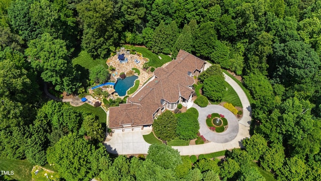 2421 Acanthus Dr, Wake Forest, NC 27587 - aerial view of property's location with a pool