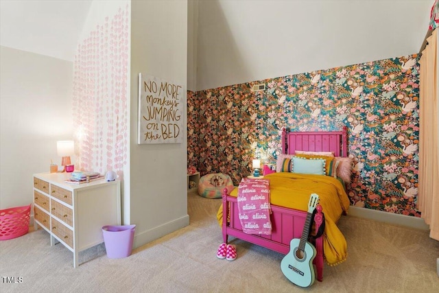 bedroom featuring baseboards and carpet floors