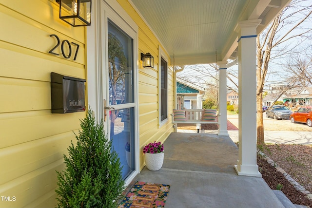 view of patio / terrace featuring covered porch