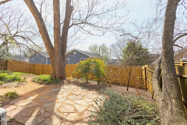 view of patio featuring a fenced backyard