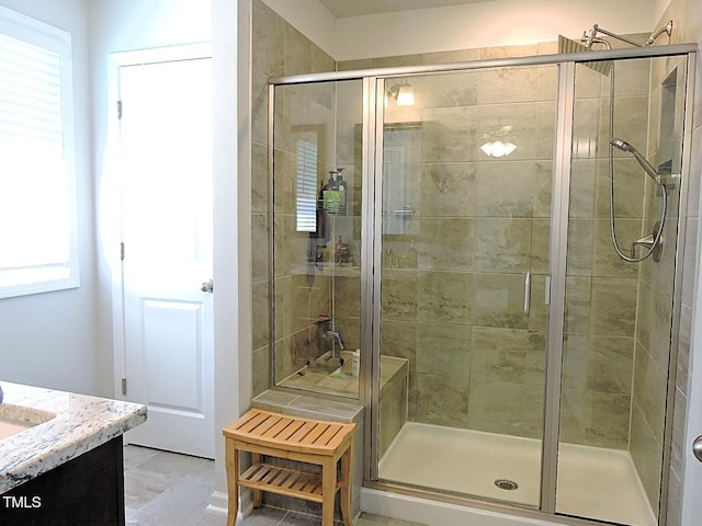 519 Flat Ford Rd, Hillsborough, NC 27278 - bathroom featuring a shower stall and vanity