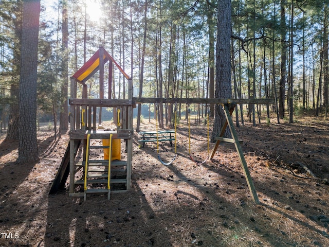 view of community jungle gym