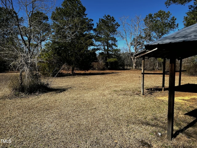 view of yard featuring a gazebo