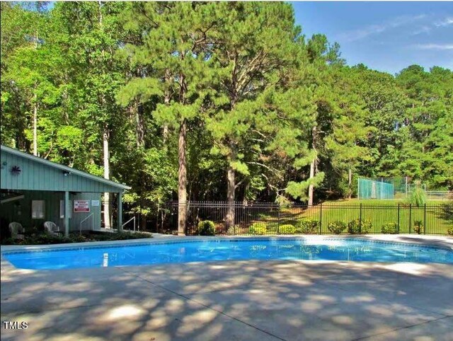 pool with fence