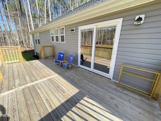 view of wooden terrace