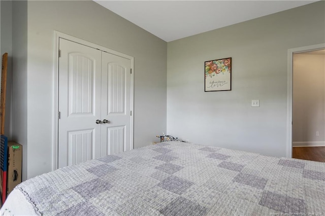 bedroom featuring a closet