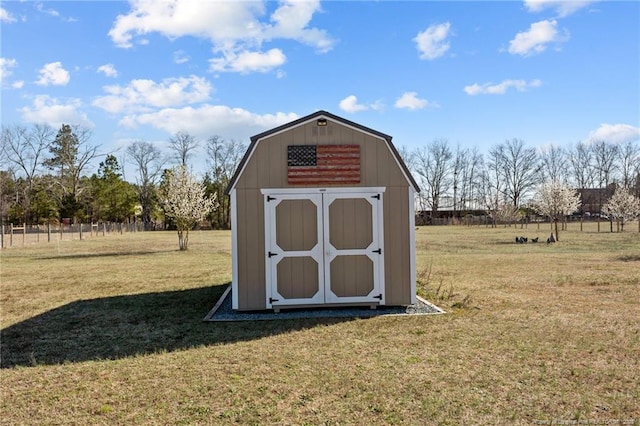 view of shed