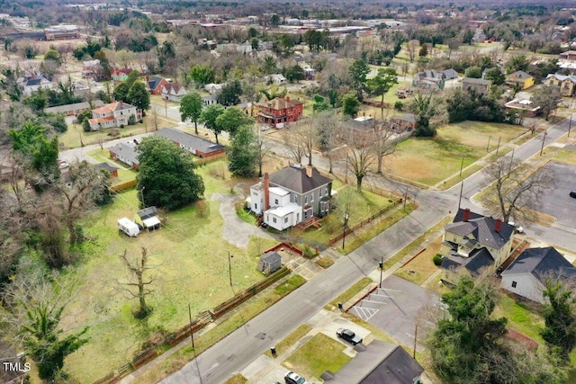 bird's eye view with a residential view