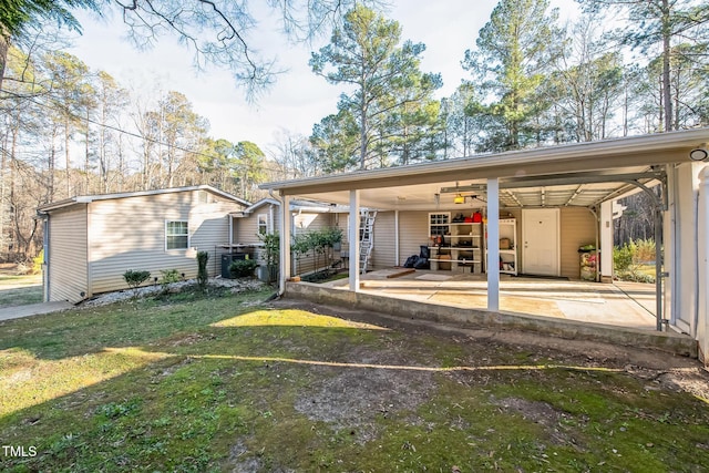 view of parking with concrete driveway