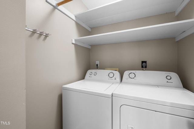 laundry room featuring laundry area and independent washer and dryer