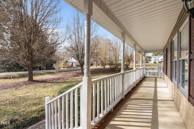 exterior space featuring covered porch