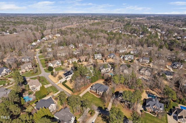 bird's eye view featuring a residential view