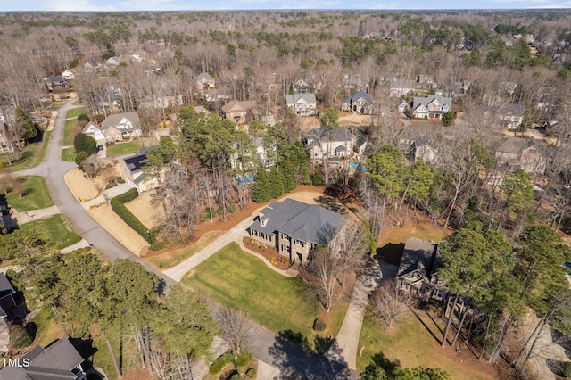 bird's eye view featuring a residential view