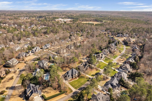 birds eye view of property with a residential view