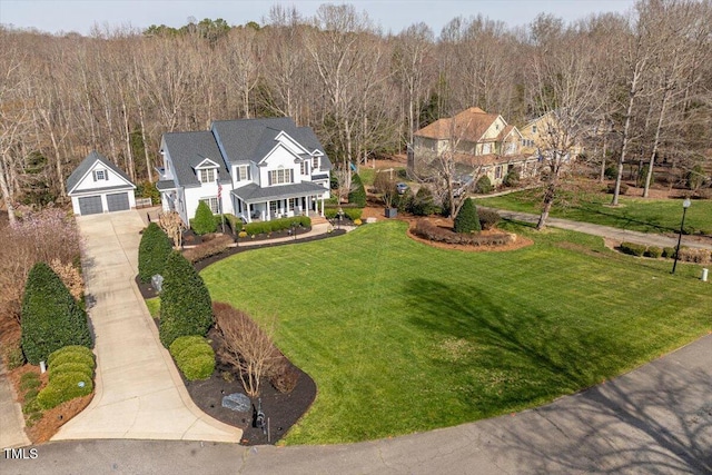 birds eye view of property