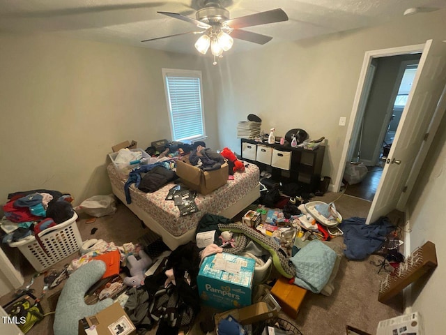 bedroom with a ceiling fan