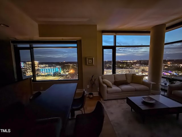 home theater with baseboards