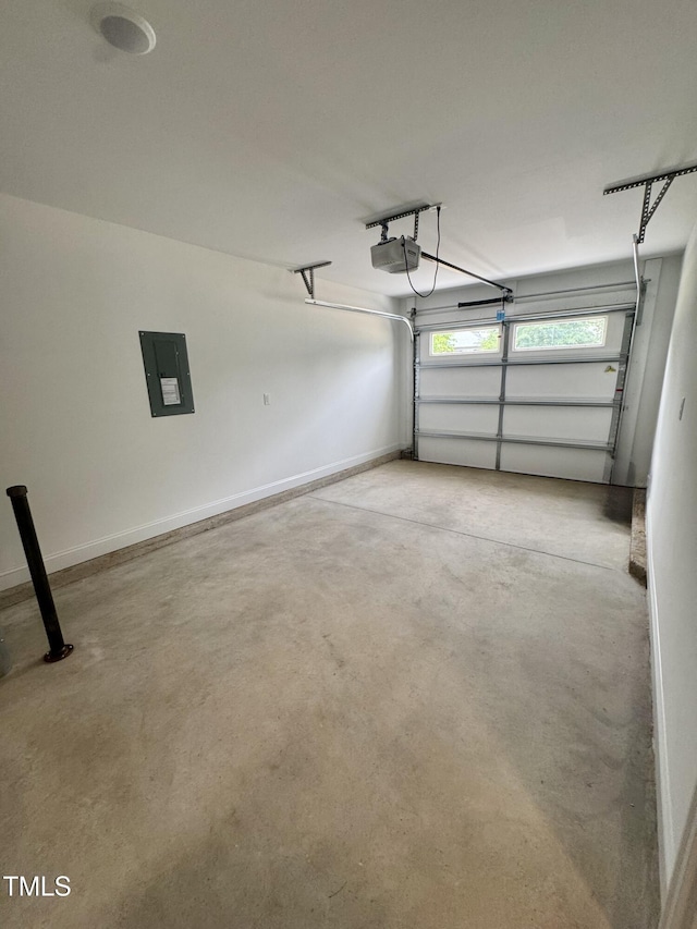 306 E Roseboro St, Roseboro, NC 28382 - garage featuring electric panel and a garage door opener
