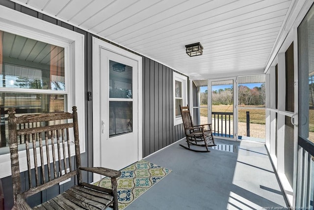 view of sunroom / solarium