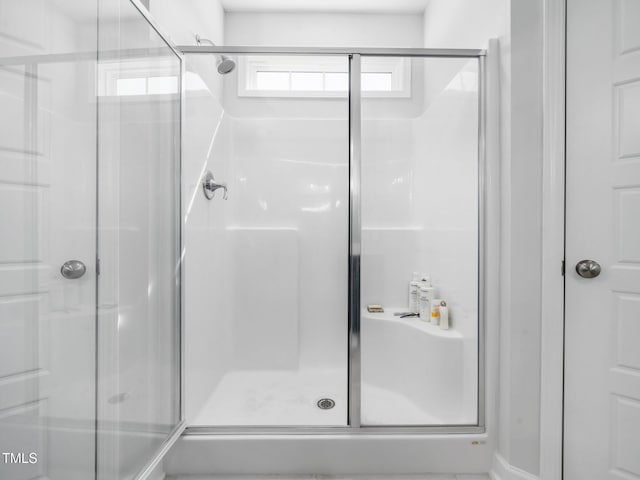 full bath featuring a shower stall