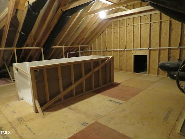 view of attic