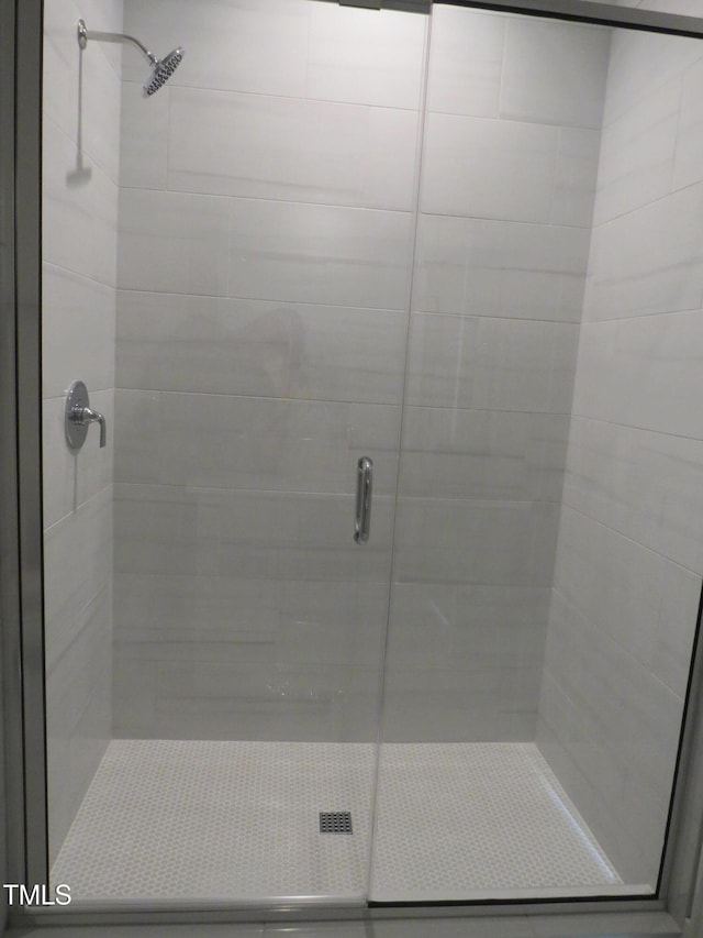 full bathroom featuring a shower stall