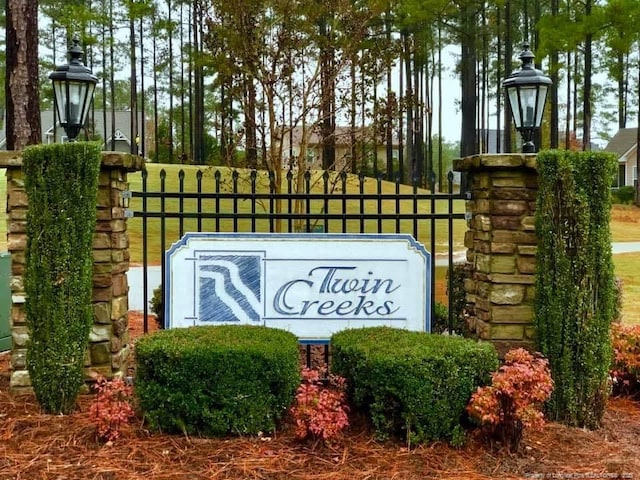 view of community sign